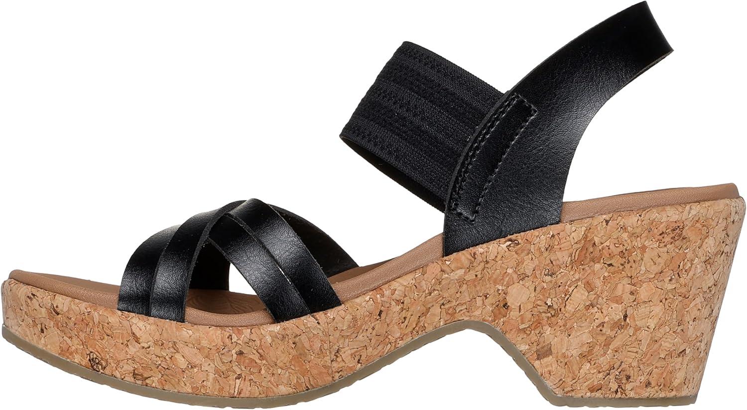 imageSkechers womens Brystol Night SkiesWedge SandalBlack