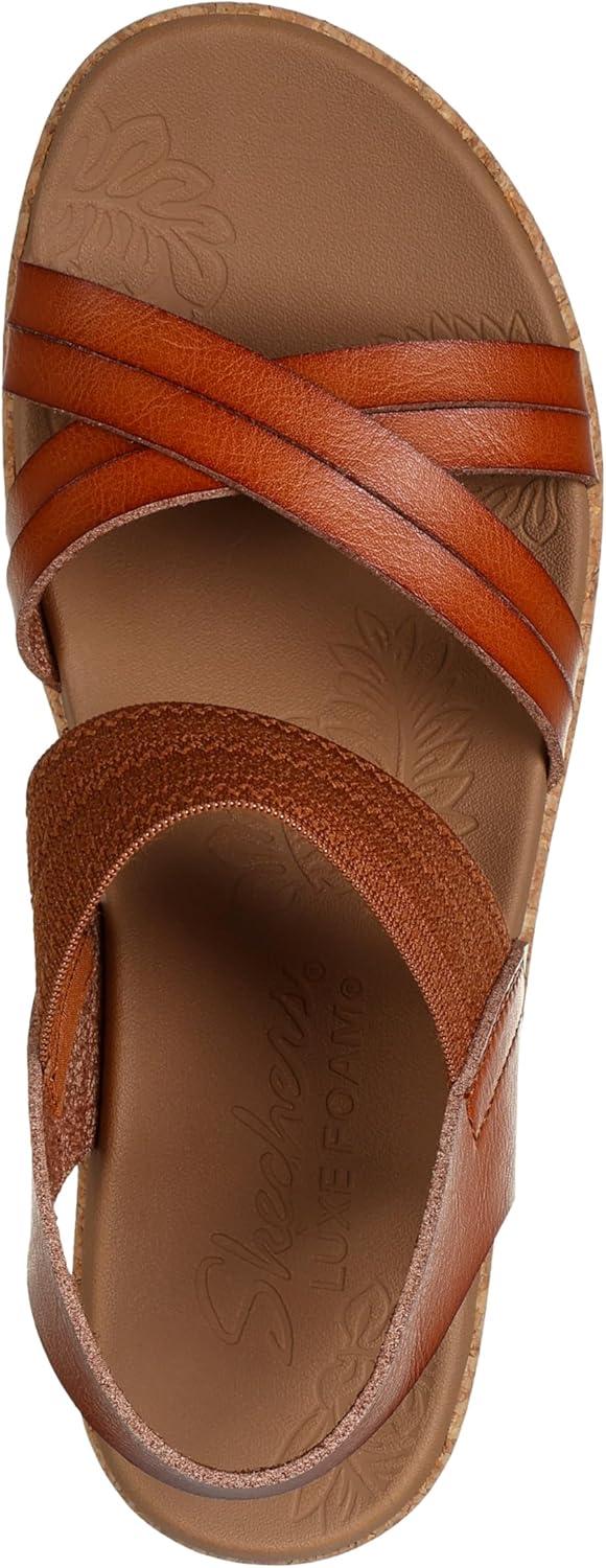 imageSkechers womens Brystol Night SkiesWedge SandalLuggage