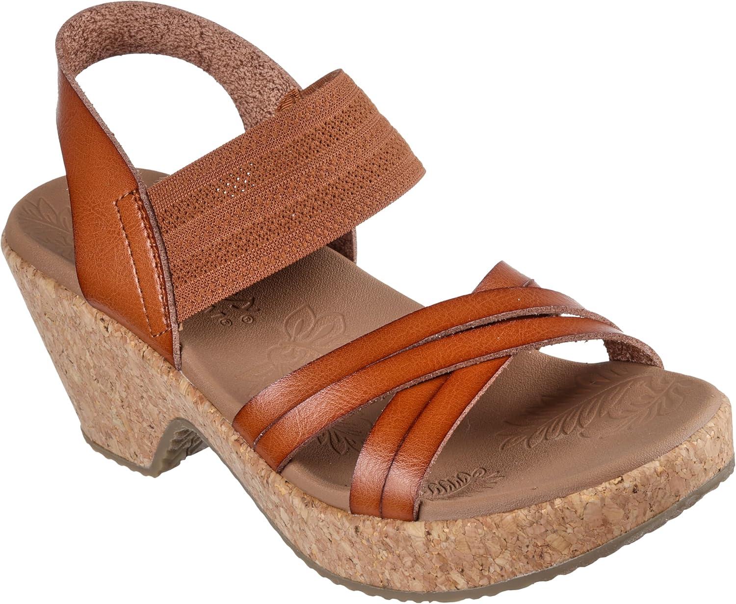 imageSkechers womens Brystol Night SkiesWedge SandalLuggage