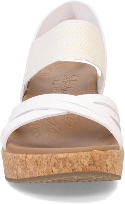 imageSkechers womens Brystol Night SkiesWedge SandalWhite