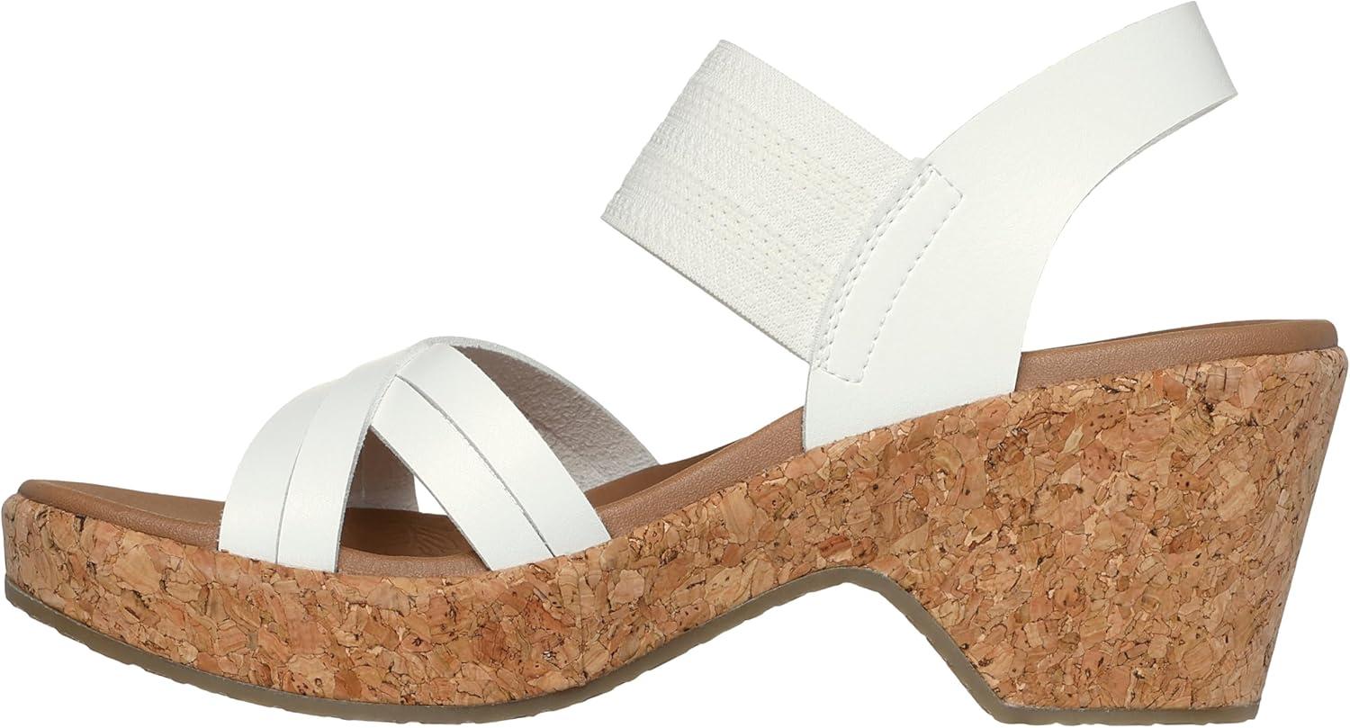 imageSkechers womens Brystol Night SkiesWedge SandalWhite
