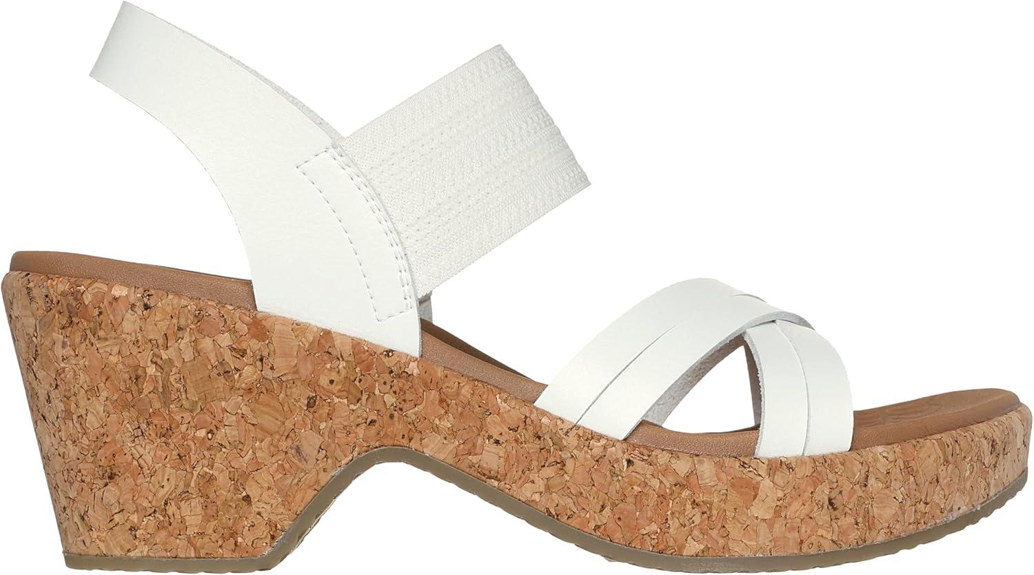 imageSkechers womens Brystol Night SkiesWedge SandalWhite