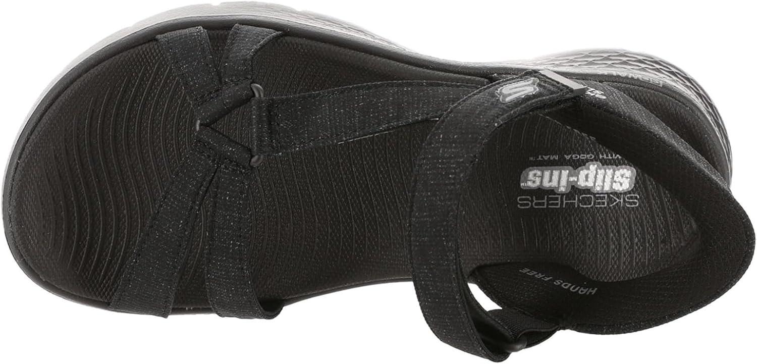 imageSkechers womens Go Walk Flex Sandal Illuminate Hands Free SlipinsBlack