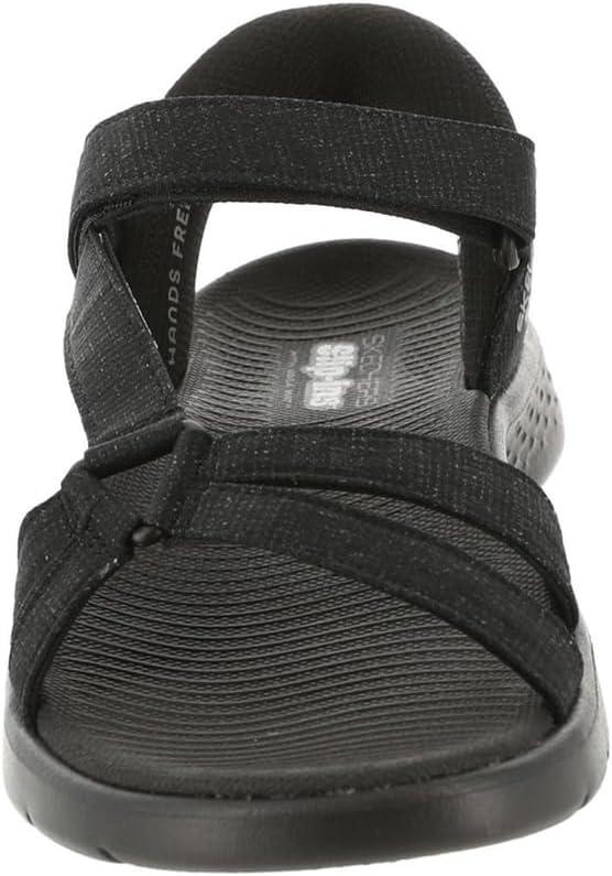 imageSkechers womens Go Walk Flex Sandal Illuminate Hands Free SlipinsBlack