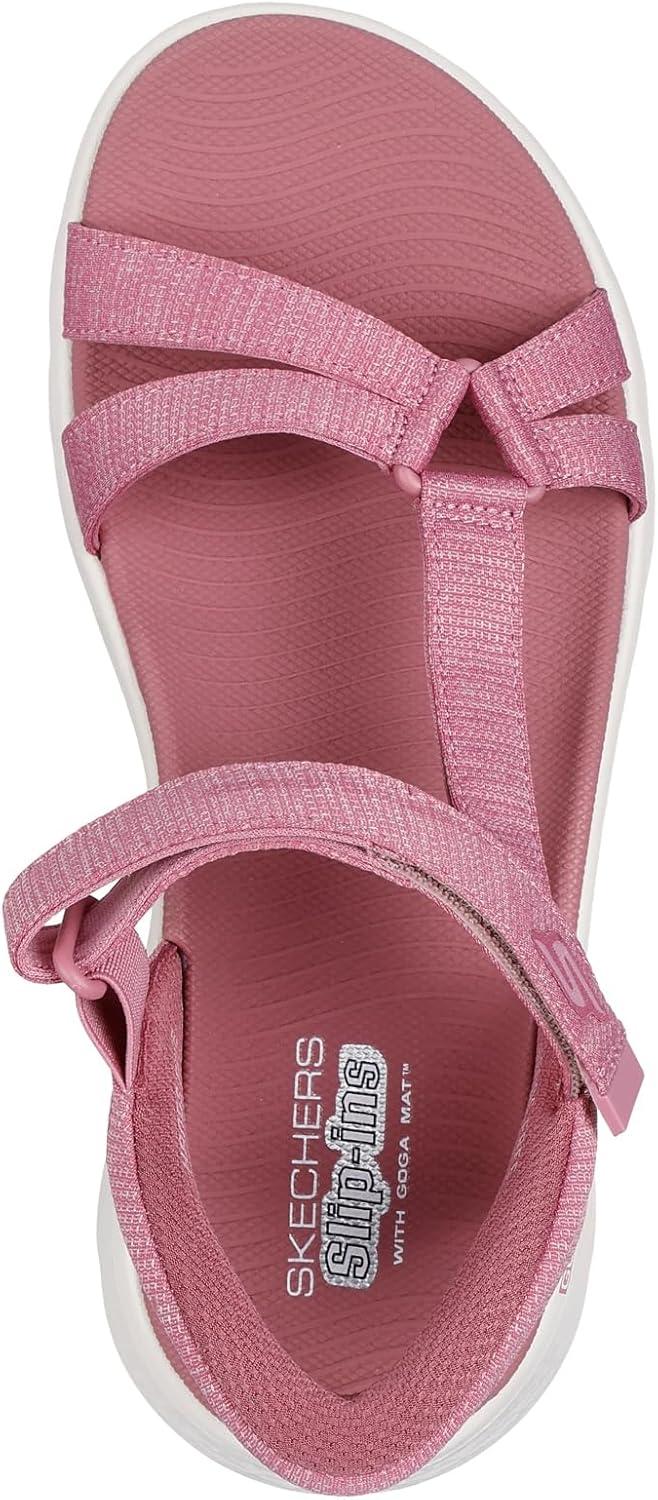 imageSkechers womens Go Walk Flex Sandal Illuminate Hands Free SlipinsMauve Textile