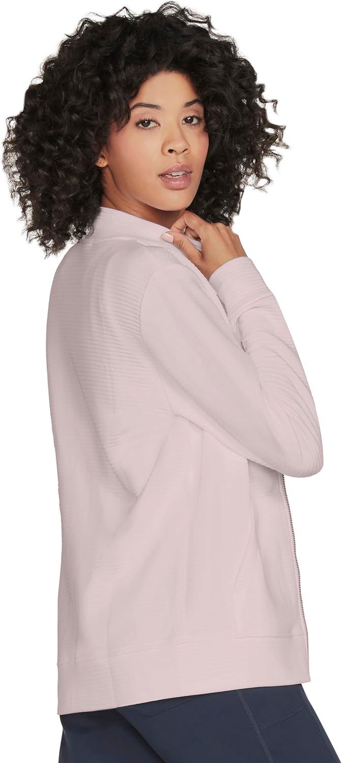 imageSkechers womens Go Walk Hoodless Hoodie JacketBurnished Lilac Dusty Pink