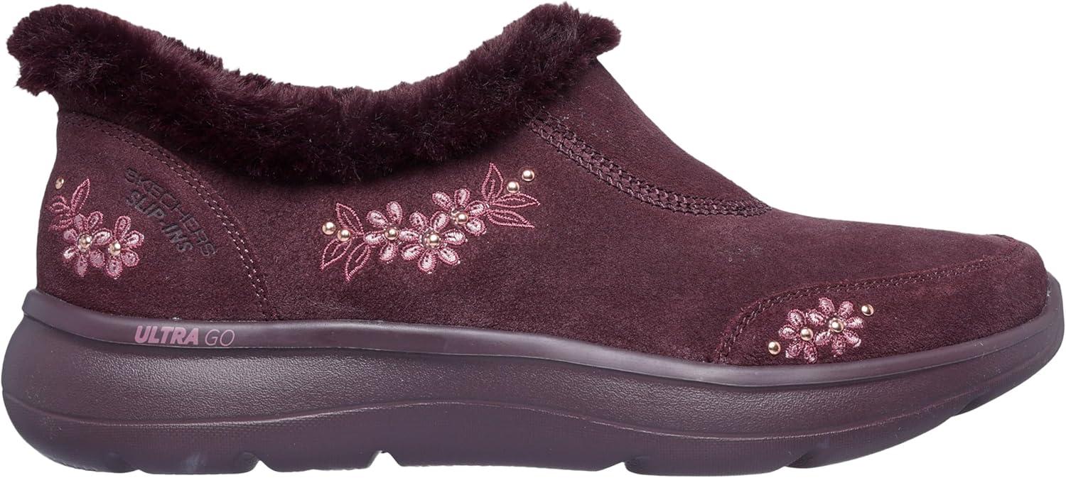 imageSkechers womens Hands Free Slipins Onthego Encore Embroidered SlipperBurgundy