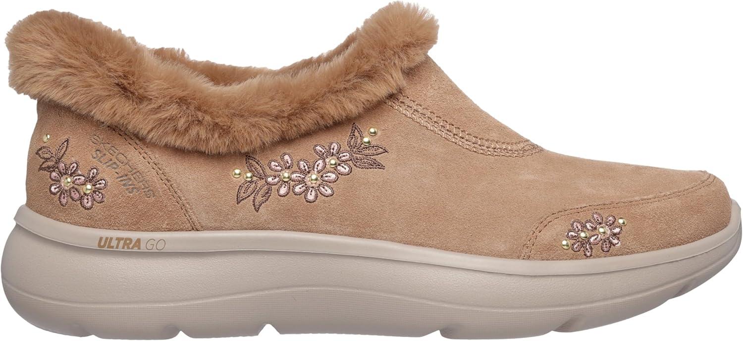 imageSkechers womens Hands Free Slipins Onthego Encore Embroidered SlipperChestnut