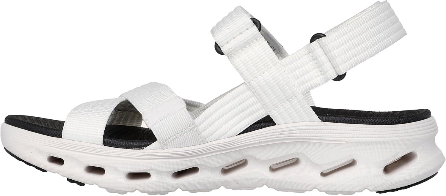 imageSkechers womens Onthego Glide Step 20 Sandal CamdenWhiteBlack