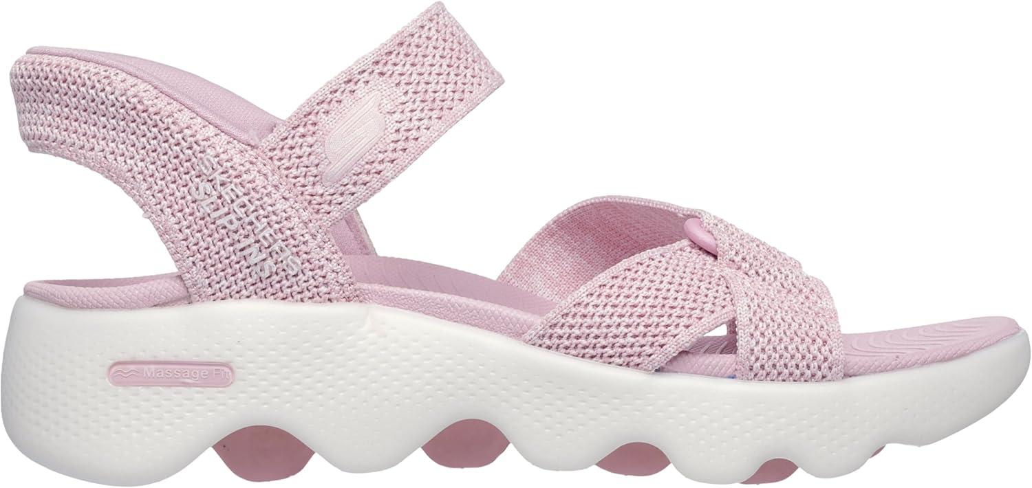 imageSkechers womens Onthego Massage Fit Sandal Hands Free Slipins WHeathered KnitPink
