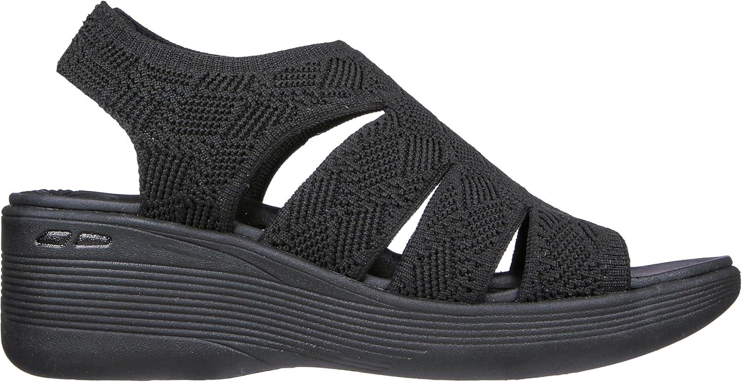 imageSkechers womens Pierlite Memory MakerWedge SandalBlackBlack