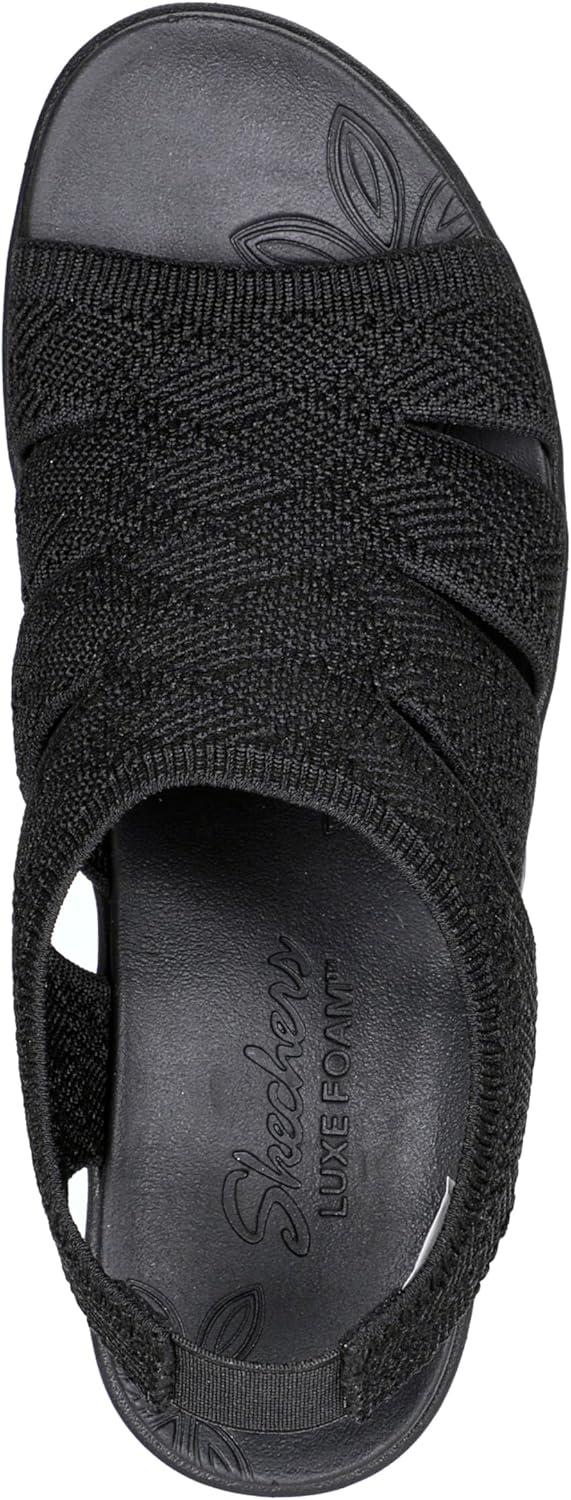 imageSkechers womens Pierlite Memory MakerWedge SandalBlackBlack