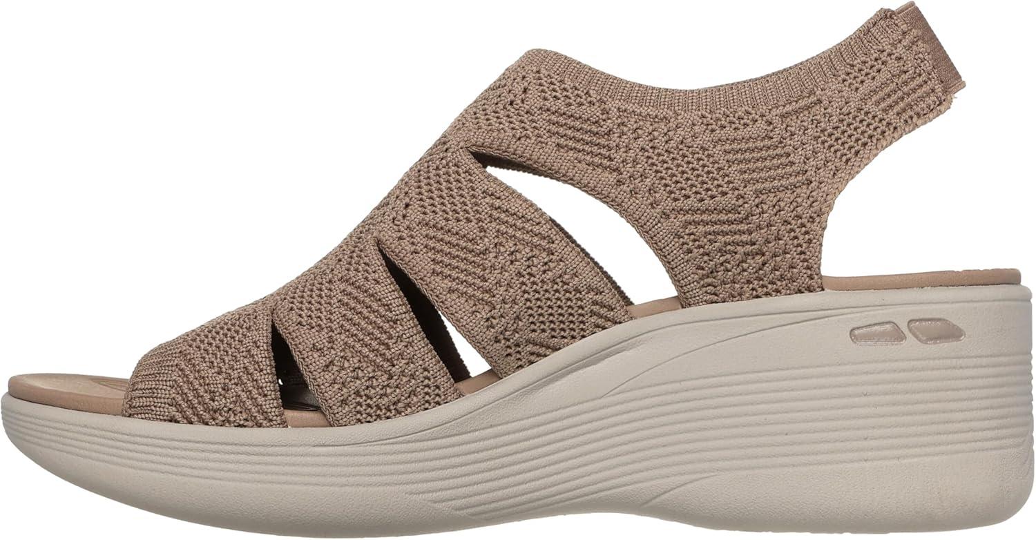 imageSkechers womens Pierlite Memory MakerWedge SandalMocha
