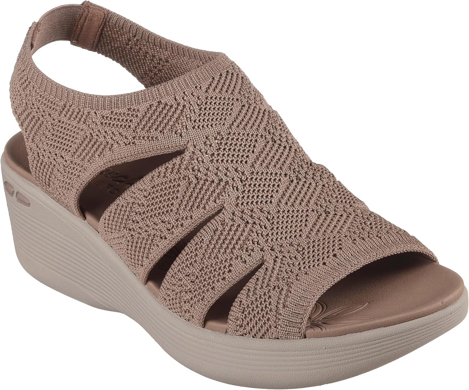 imageSkechers womens Pierlite Memory MakerWedge SandalMocha