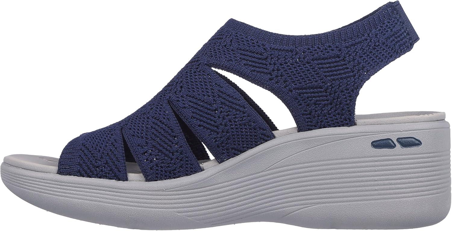 imageSkechers womens Pierlite Memory MakerWedge SandalNavy