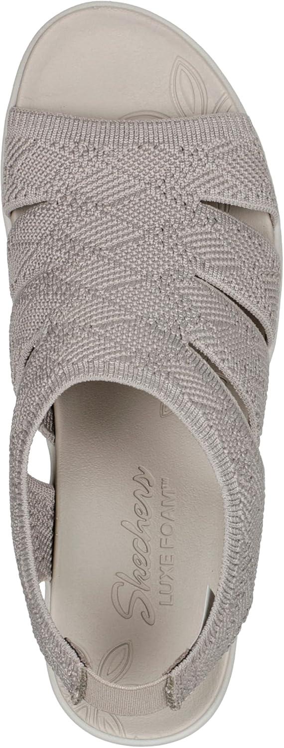imageSkechers womens Pierlite Memory MakerWedge SandalTaupe
