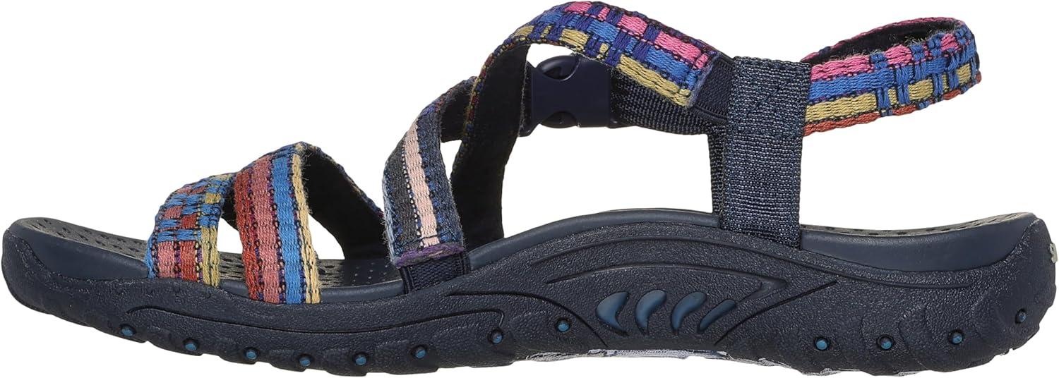 imageSkechers womens Reggae Sew Me Boho Woven Strappy SlingbackNavy Multi