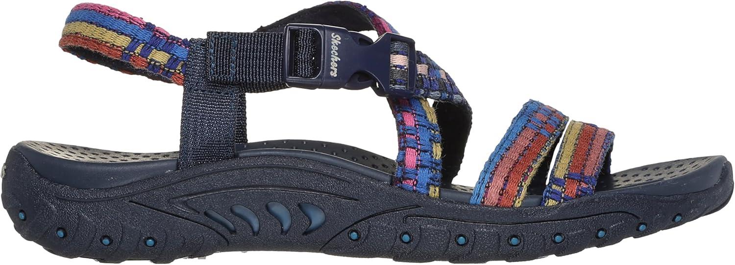 imageSkechers womens Reggae Sew Me Boho Woven Strappy SlingbackNavy Multi