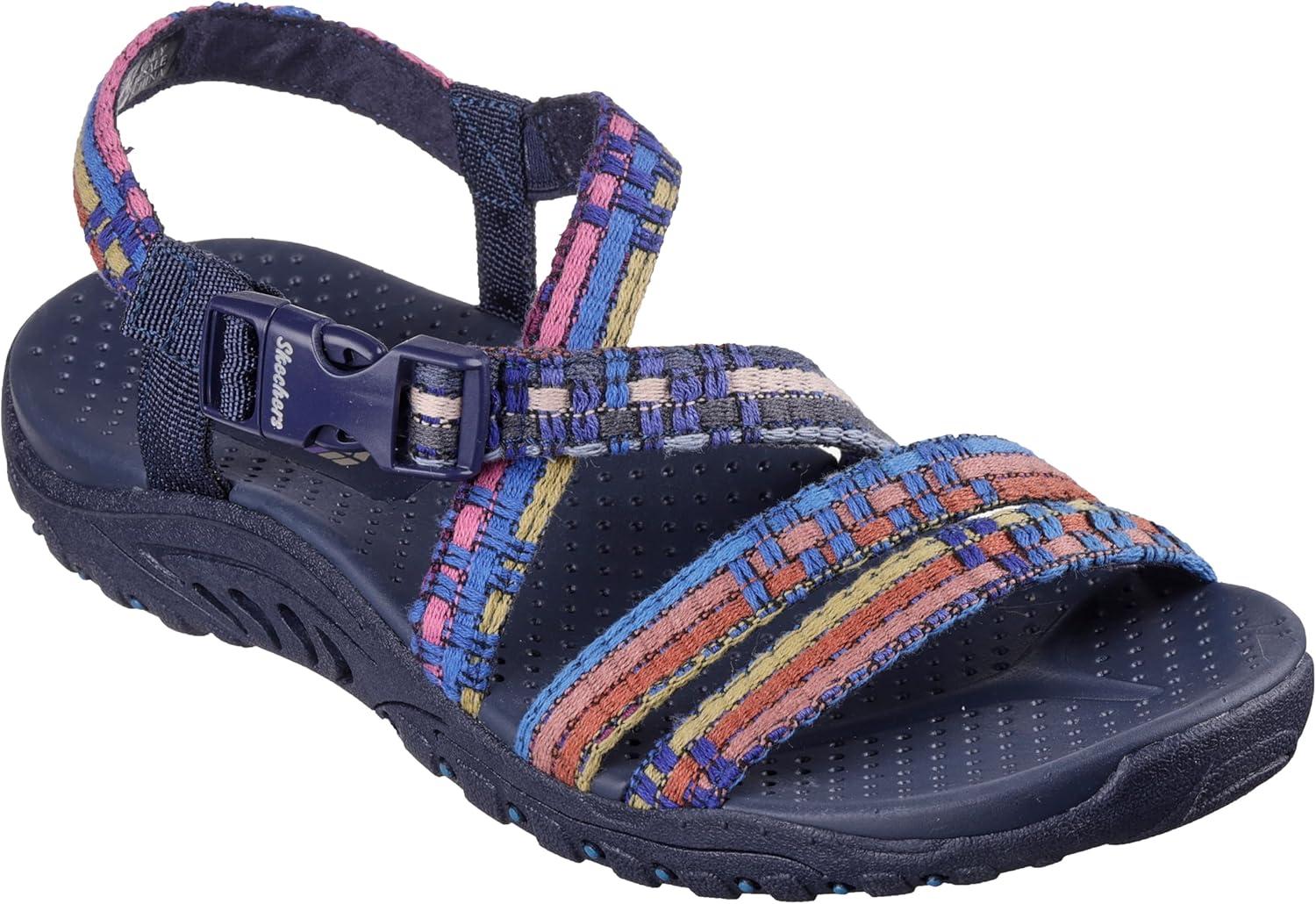 imageSkechers womens Reggae Sew Me Boho Woven Strappy SlingbackNavy Multi