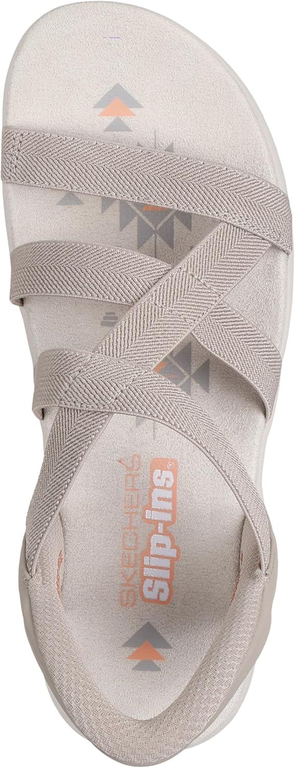 imageSkechers womens Reggae Slim Stretch Flex Hands Free SlipinsTaupe
