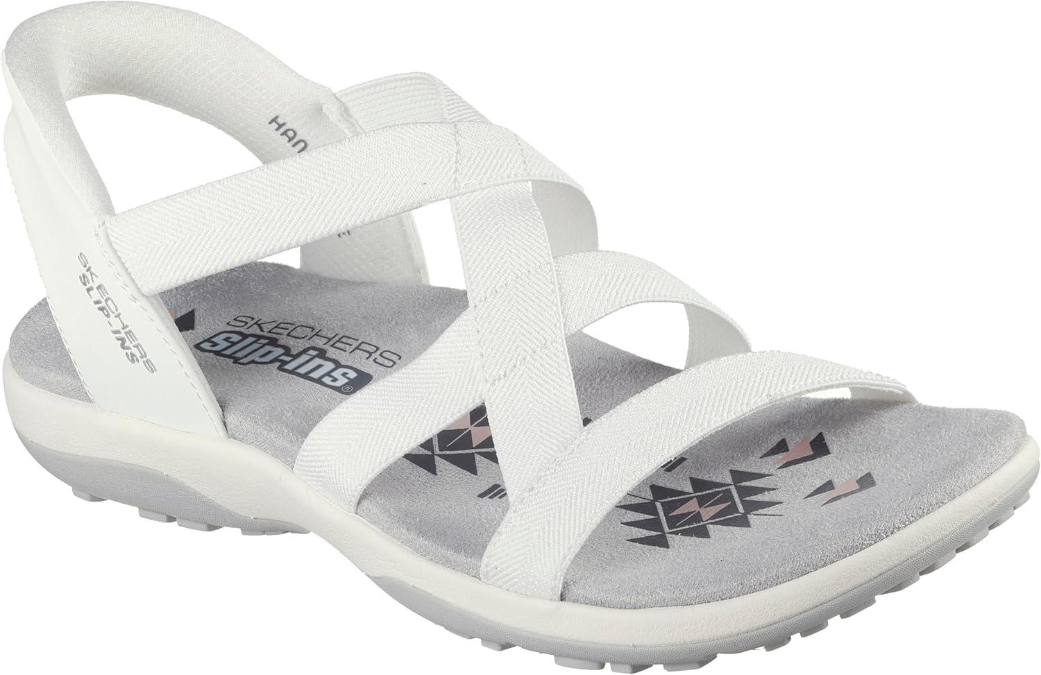 imageSkechers womens Reggae Slim Stretch Flex Hands Free SlipinsWhite