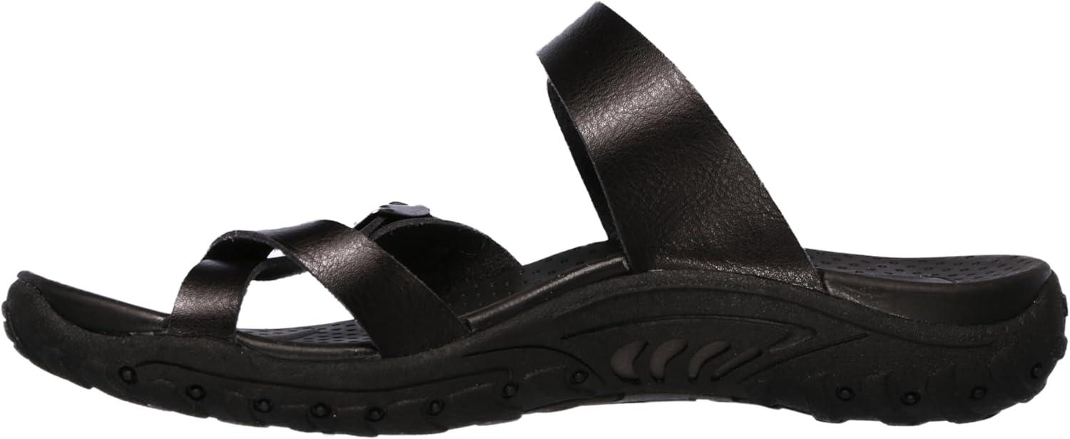 imageSkechers womens Reggaecarribean Double Buckle Toe Thong SlideBlack