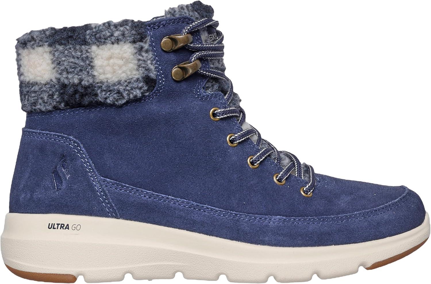 imageWomens Skechers On the GO Glacial Ultra Timber BootNavyNatural