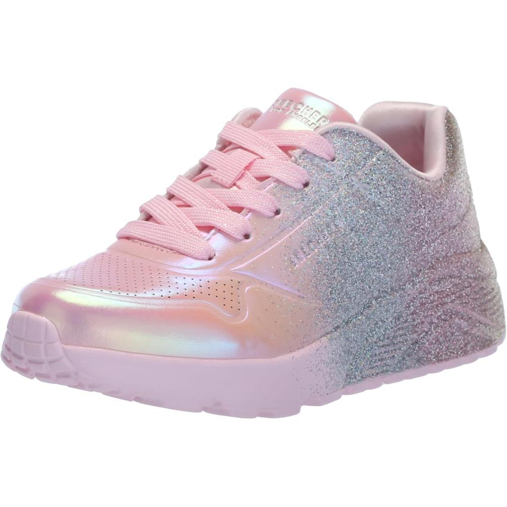 imageSkechers Girls Uno LiteMetallic ShimmersLink PinkMulti