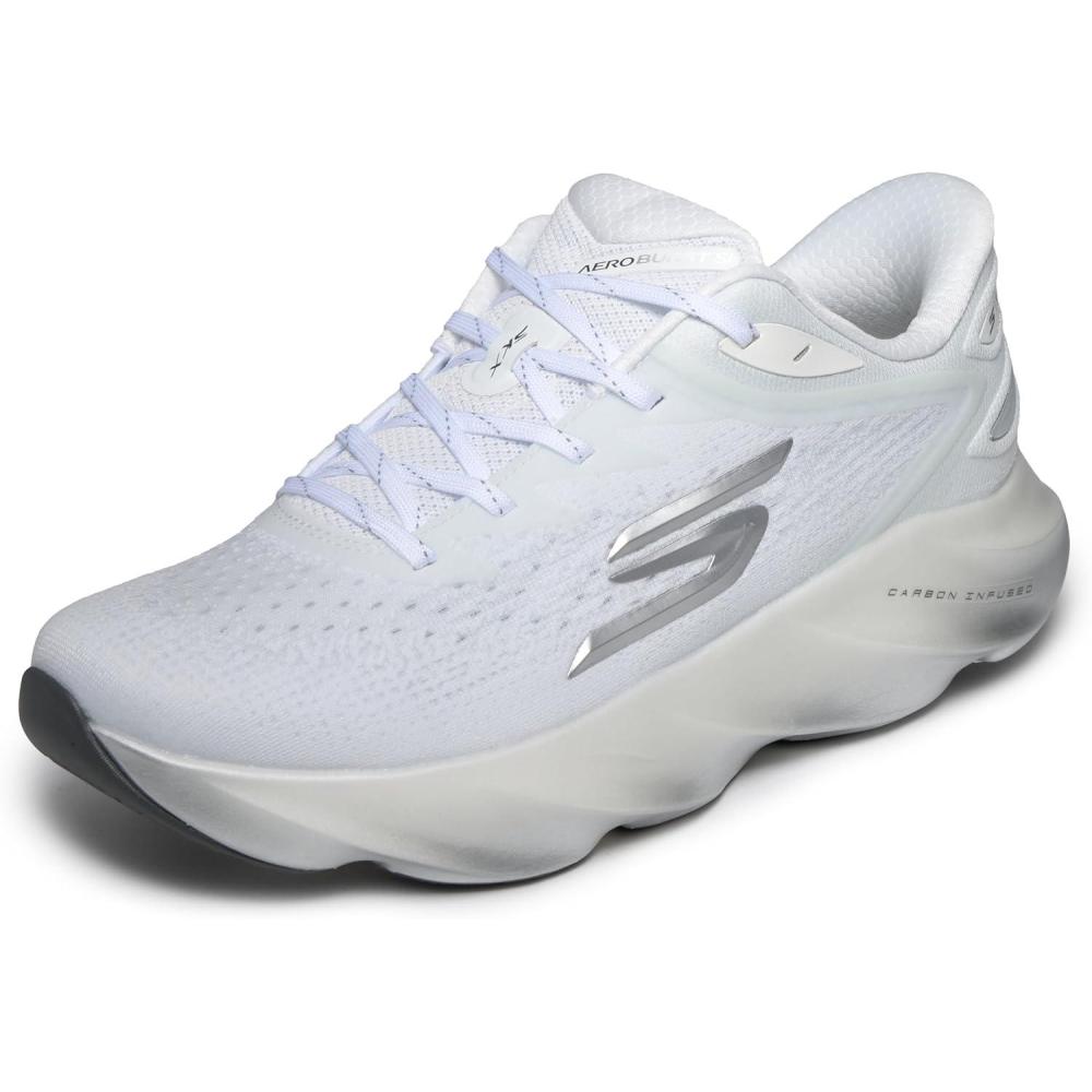 imageSkechers Mens Aero Burst Hands Free Slipins SneakerWhiteSilver