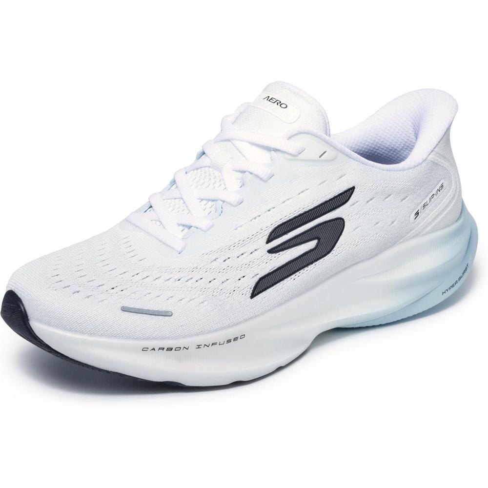 imageSkechers Mens Aero Spark Hands Free Slipins SneakerWhiteLight Blue