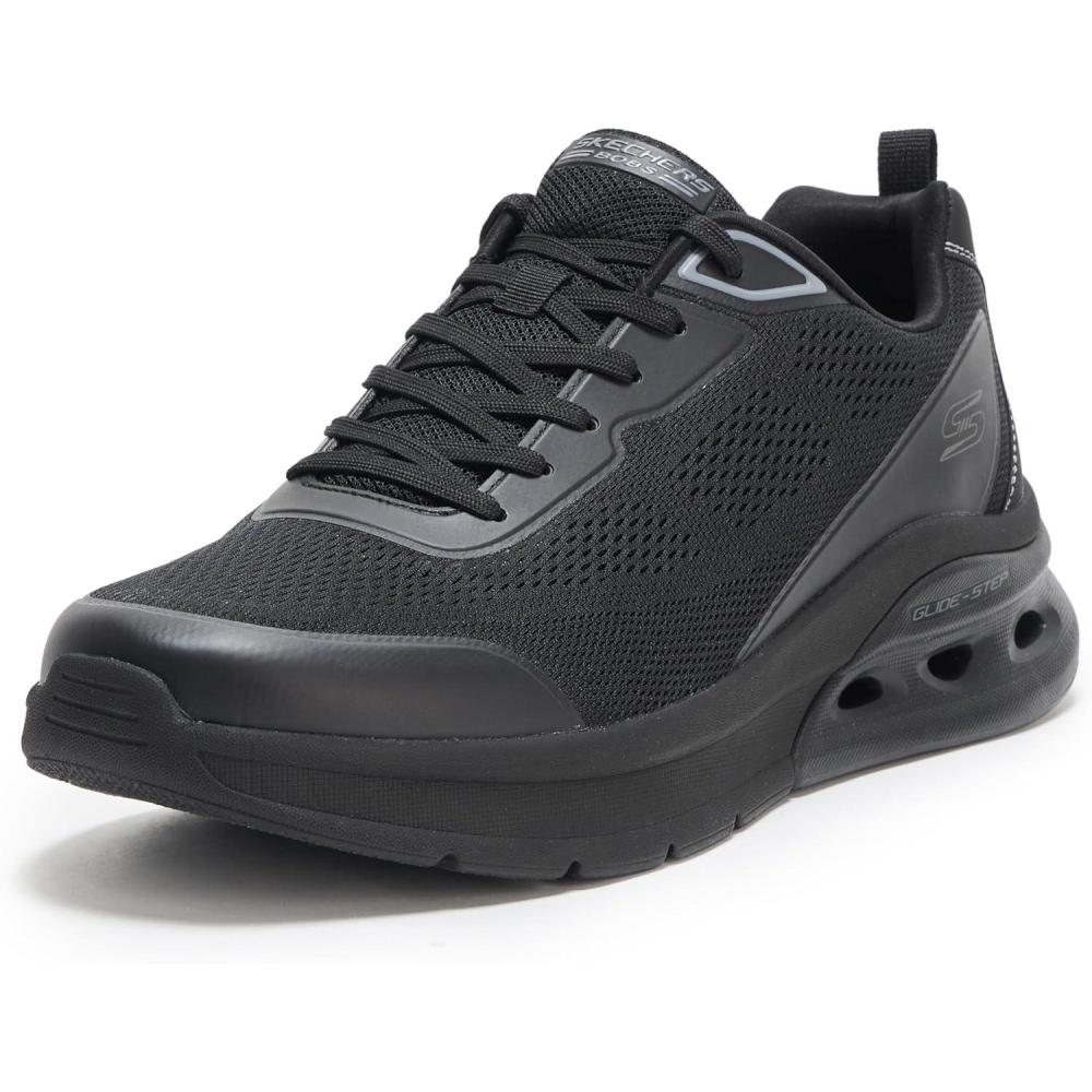 imageSkechers Mens Bobs Glide Step Arc Waves 20 Class RankBlackBlack