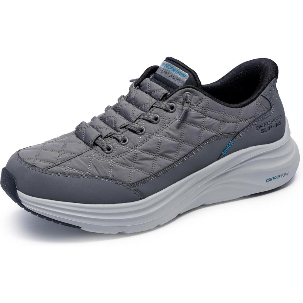 imageSkechers Mens Contour Foam Cozy Fit Hands Free SlipinCharcoalBlack