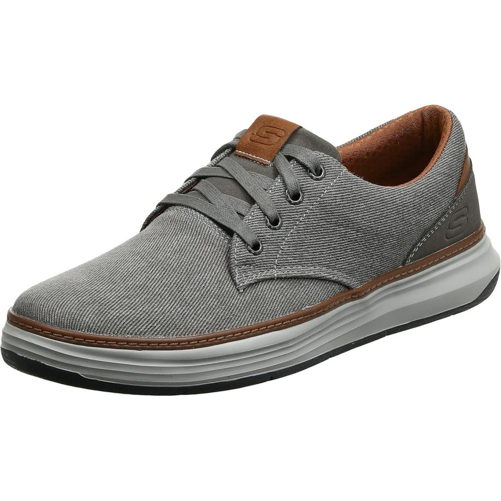 imageSkechers Mens Ederson Moreno Canvas Oxford ShoeBeige