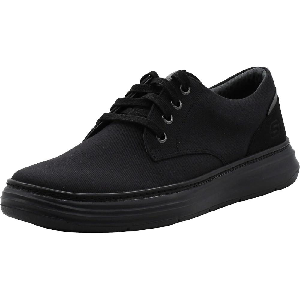 imageSkechers Mens Ederson Moreno Canvas Oxford ShoeBlackBlack
