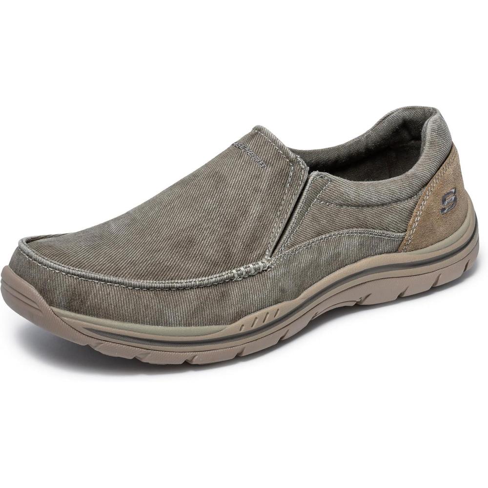 imageSkechers Mens Expected Avillo RelaxedFit SlipOn LoaferKhaki