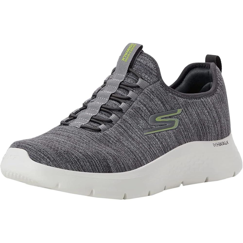imageSkechers Mens Gowalk Flex SlipOn Walking ShoesGrayLime