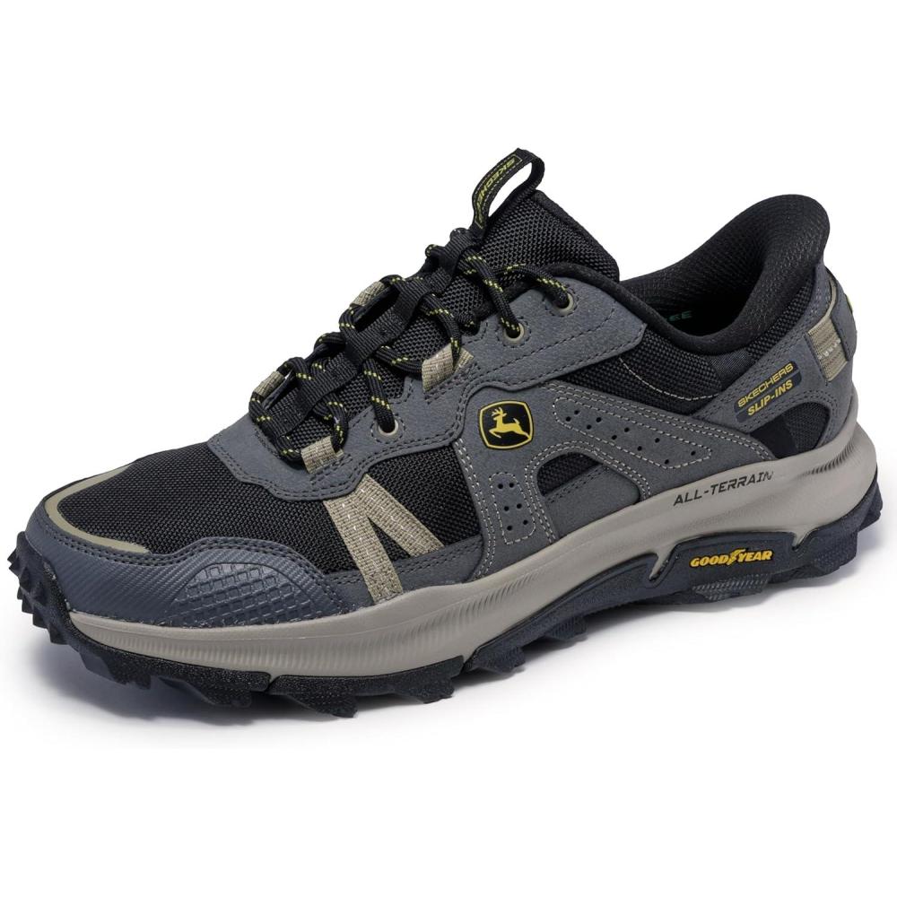 imageSkechers Mens John Deere Equalizer 50 Trail Harvester Lace UpCharcoal Black
