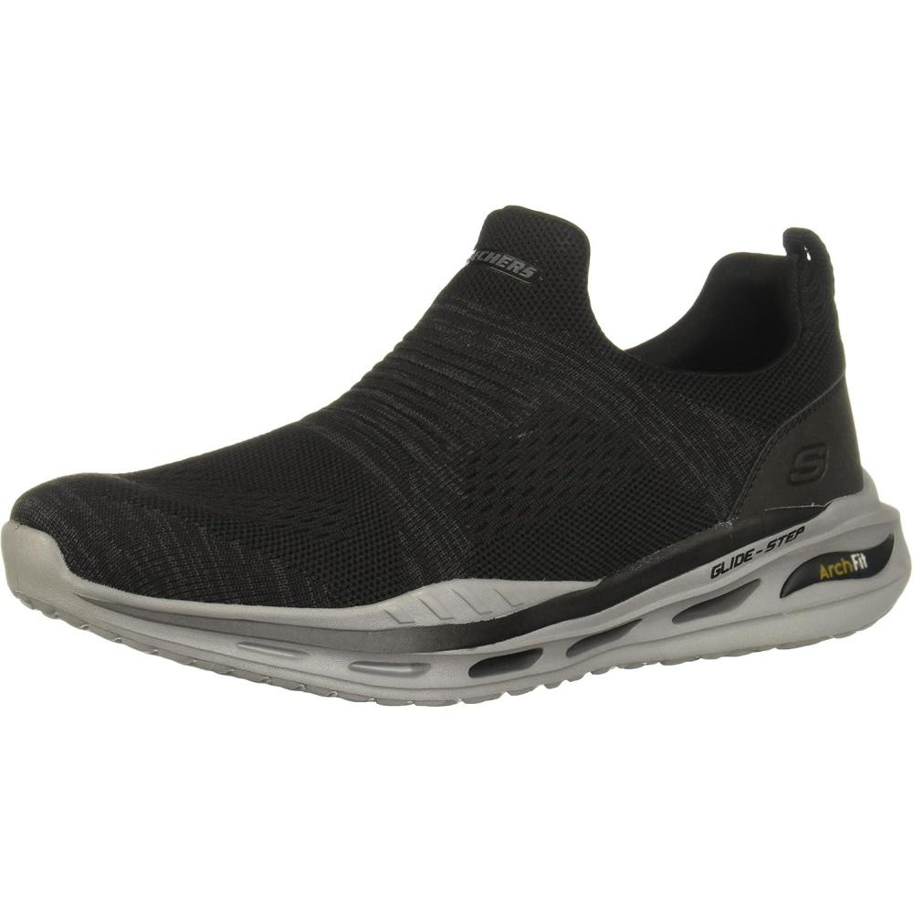 imageSkechers Mens Summits Hight Range Slipin SneakerBlack Knit Synthetic