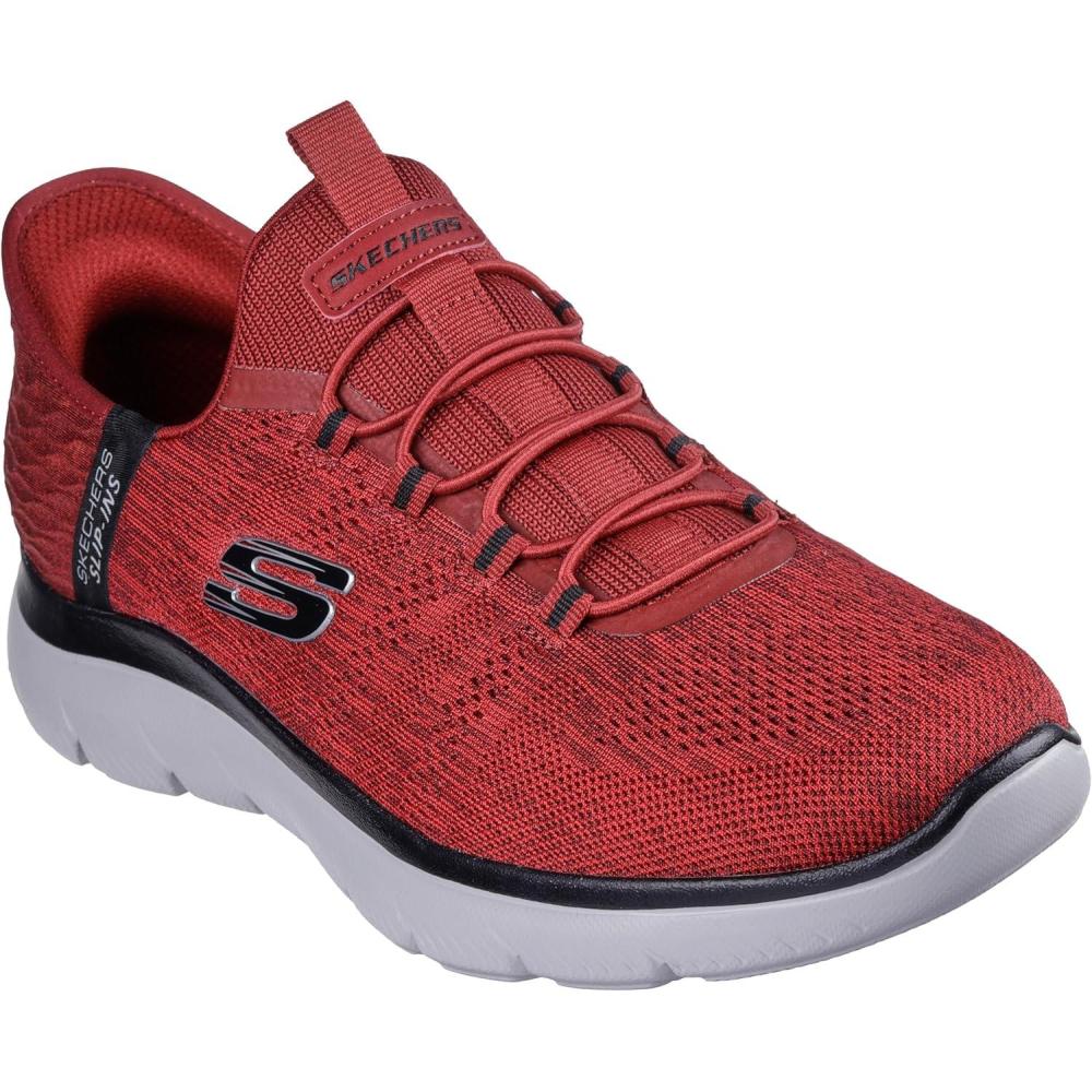 imageSkechers Mens Summits Key Pace Hands Free Slipin ShoesRedBlack Wide