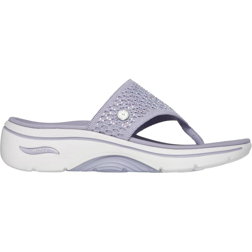 imageSkechers Womens 3pt Wedge FlipFlopLavender