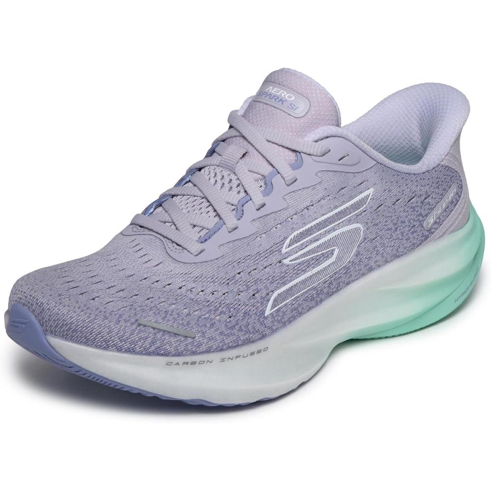 imageSkechers Womens Aero Spark Hands Free Slipins SneakerPurpleAqua