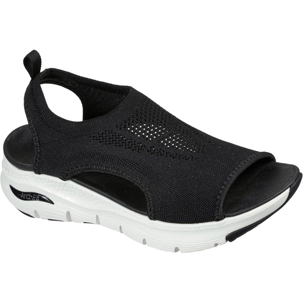 imageSkechers Womens Arch Fit City Catch Womens Knit SlipOn SandalsBlack