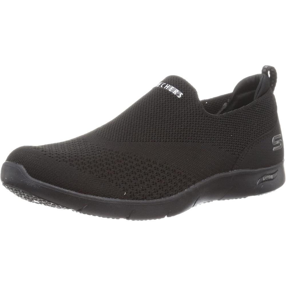 imageSkechers Womens Arch Fit Refine Dont Go SneakerBlack Heathered Knit
