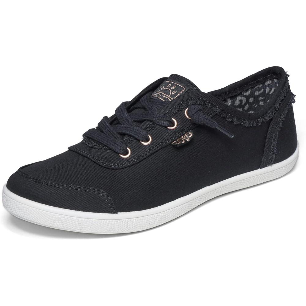 imageSkechers Womens Bobs B Cute Sneaker  Memory Foam Flexible Outsole Lightweight Vegan ShoesBlack