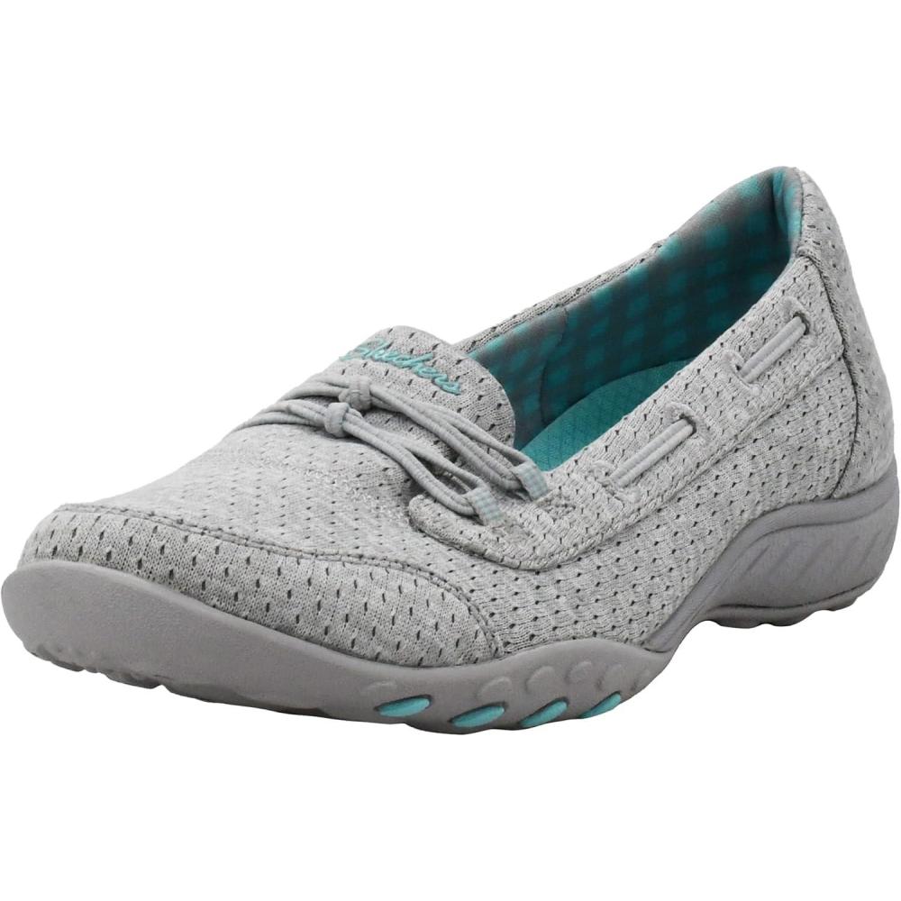 imageSkechers Womens Breathe Easy Good Influence SlipOn ShoeGrey Aqua