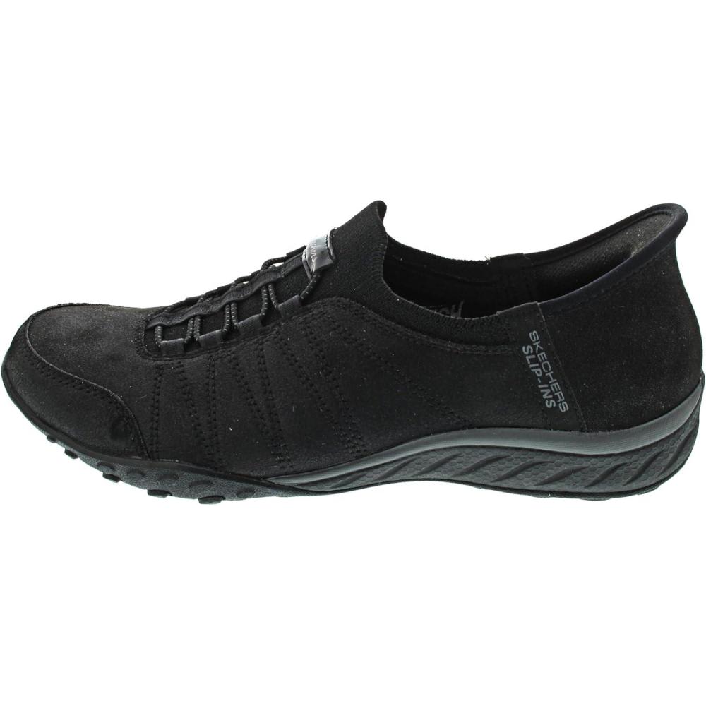 imageSkechers Womens Breathe Easy Home BodySneakerBlack Microleather Knit