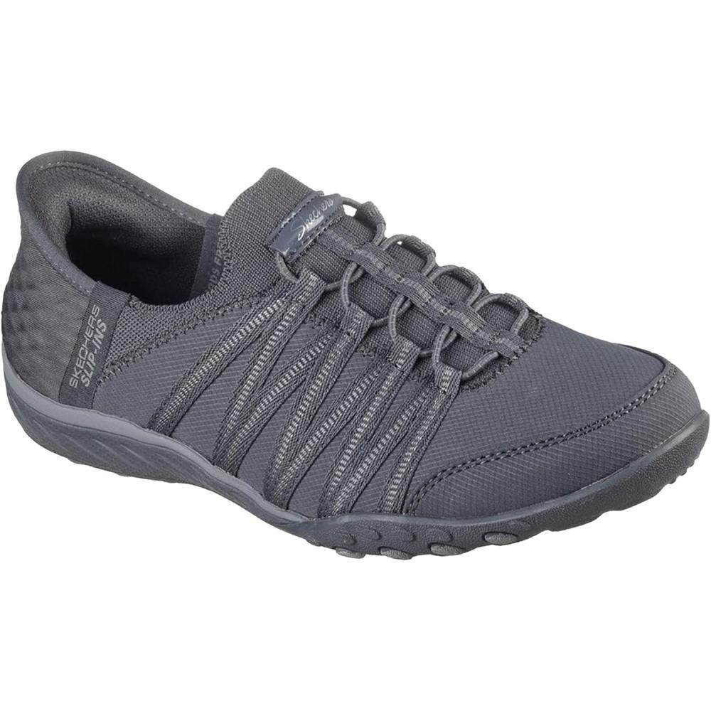 imageSkechers Womens Breathe Easy Roll With Me SneakersCharcoal