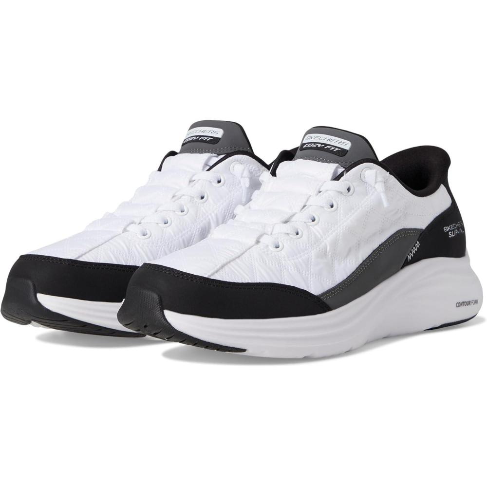 imageSkechers Womens Contour Foam Hands Free SlipIns WhiteBlack 10