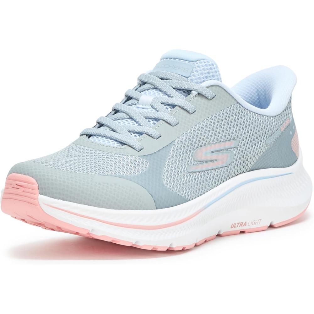 imageSkechers Womens Go Run Consistent 20 Captiva Hands Free SlipinsGrayLight Blue