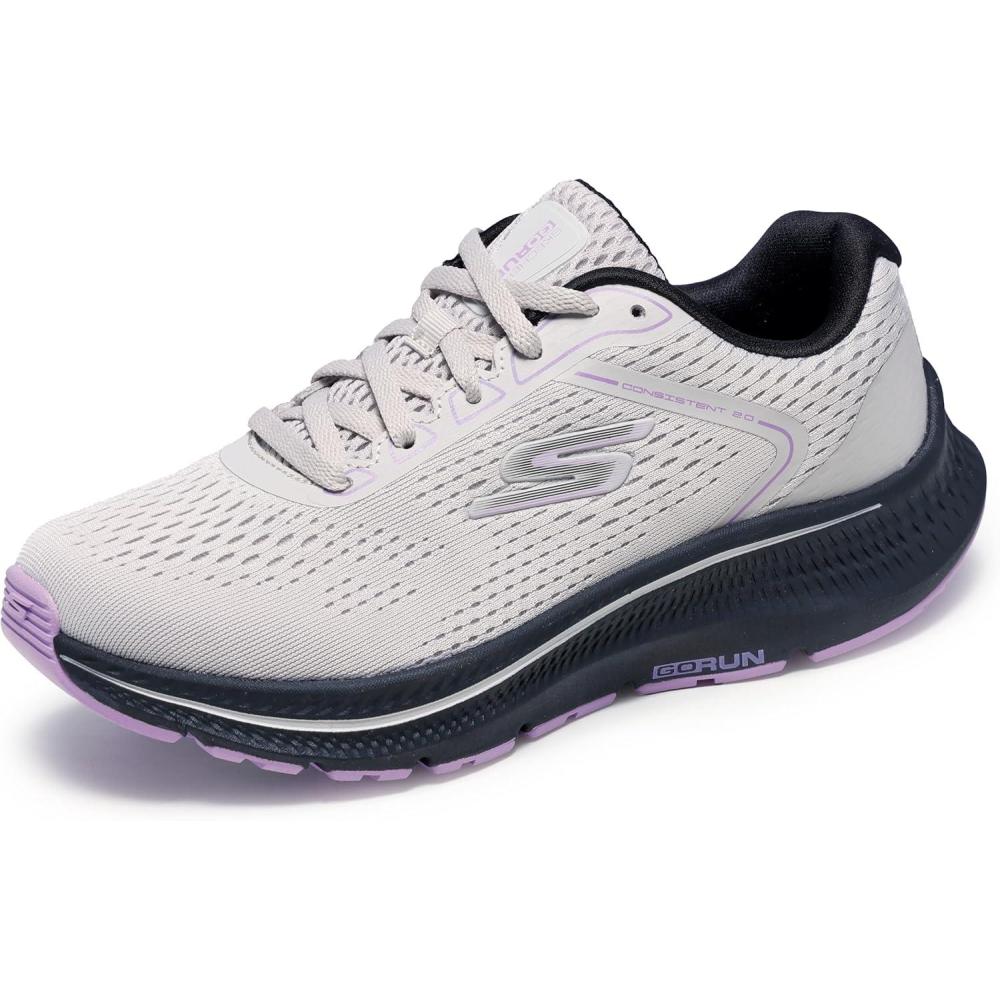 imageSkechers Womens Go Run Consistent 20 MileLight GrayBlack